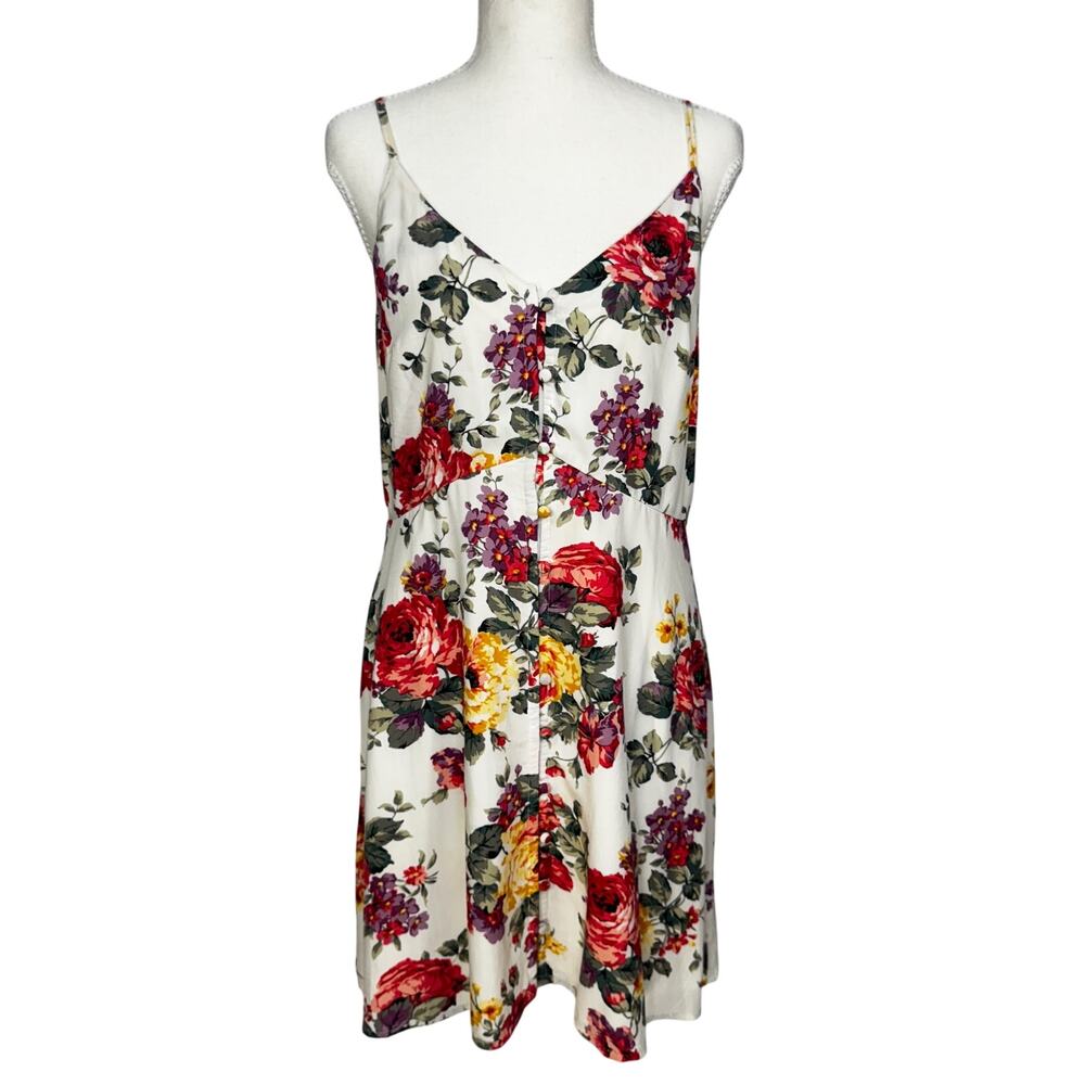 Abercrombie Floral Sundress Peony Boho Poetcore Bloomcore Pockets Medium Dress - Picture 14 of 16